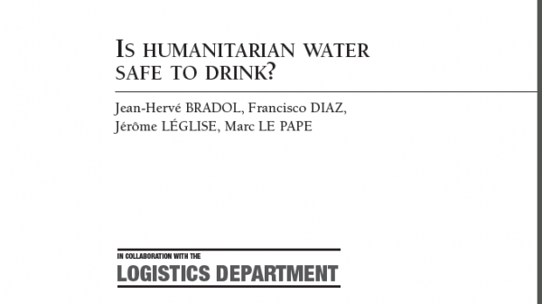 Is humanitarian water safe to drink?